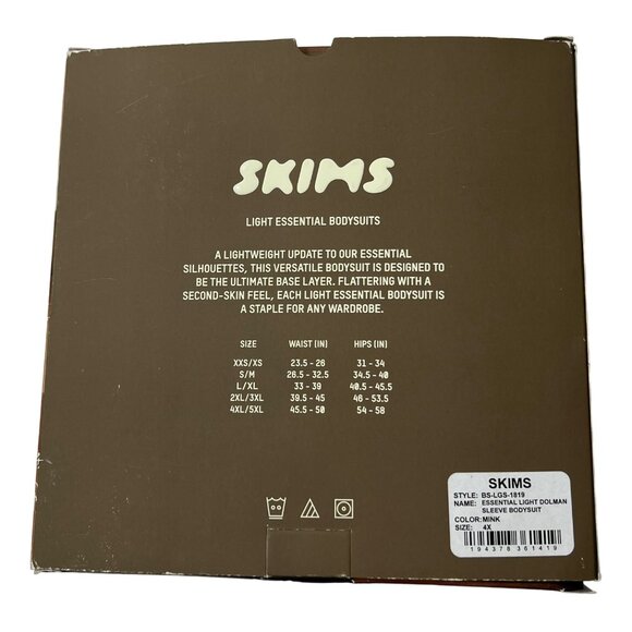 SKIMS Light Essential Dolman Sleeve Bodysuit Mink Womens 4X - Picture 9 of 12